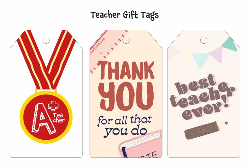 & Teacher Appreciation Gift Tag Printable