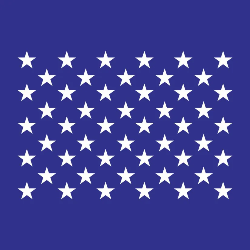 16 X 13 American Flag Star Stencil