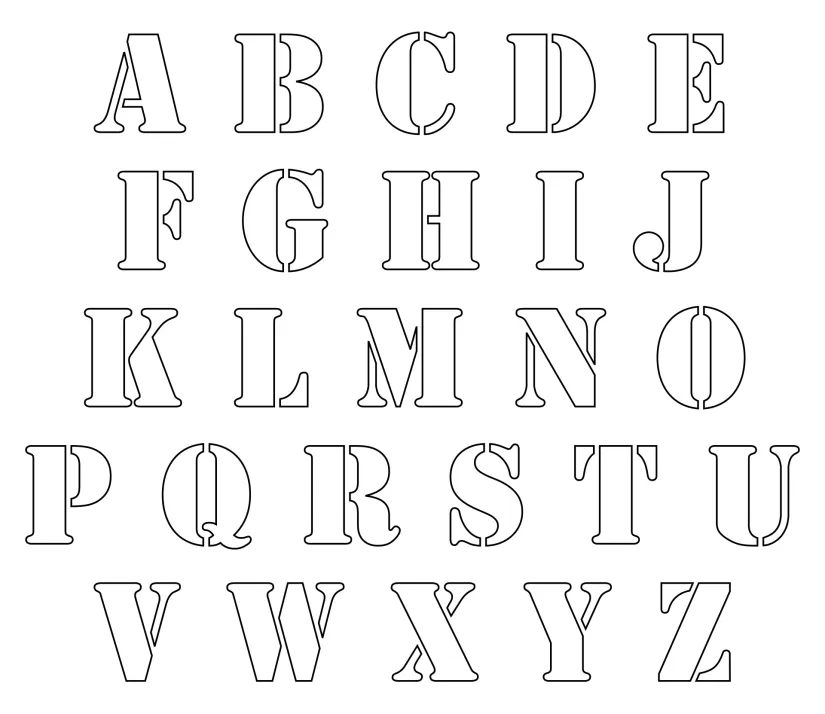 2 Inch Letter Stencils Printable