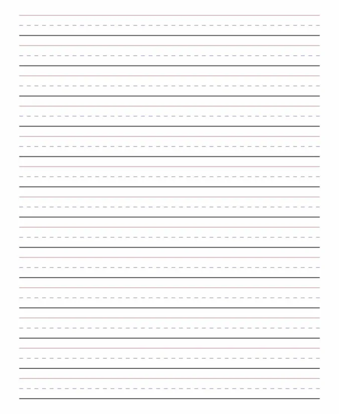 2nd Grade Printable Lined Writing Paper