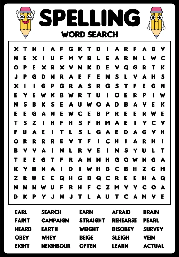 3rd Grade Word Search Puzzles Printable