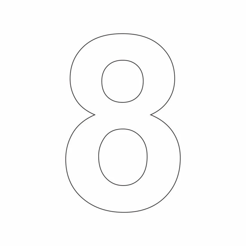 8 Number Stencil Printable