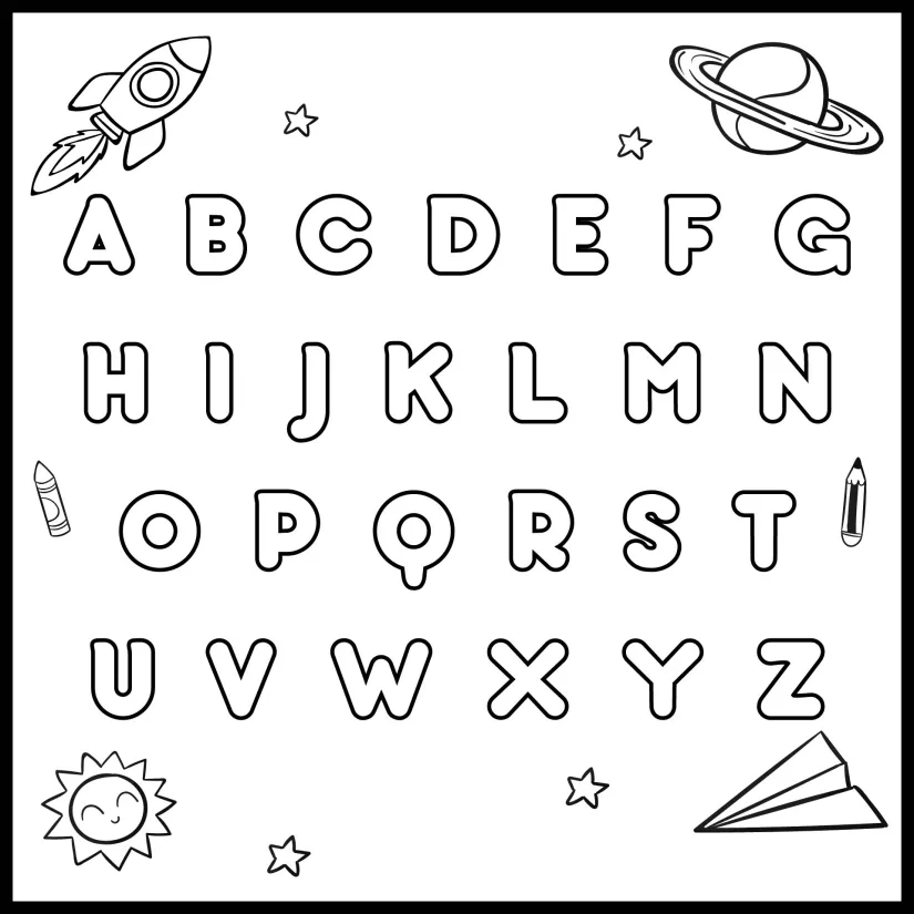 ABC Coloring Book Printables