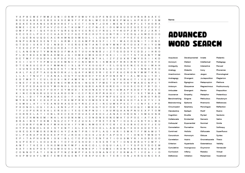 Advanced Word Search