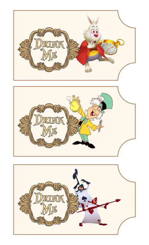 Alice in Wonderland Drink Me Template Free