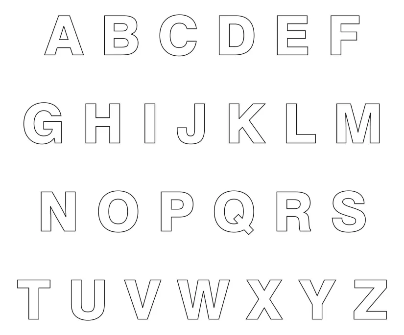 Alphabet Cut Outs Printable