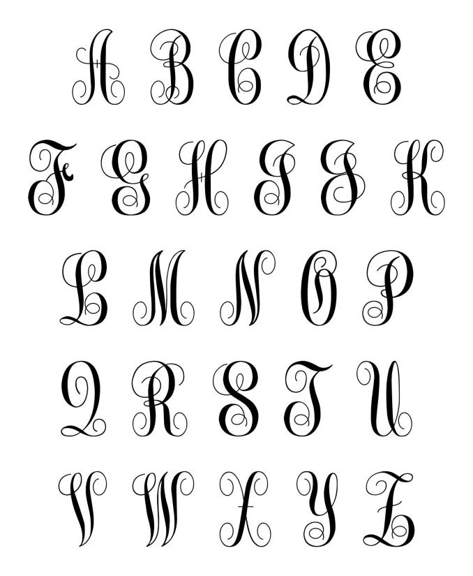 Alphabet In Different Font Styles