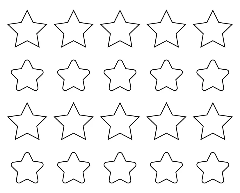 American Flag Star Stencil Template