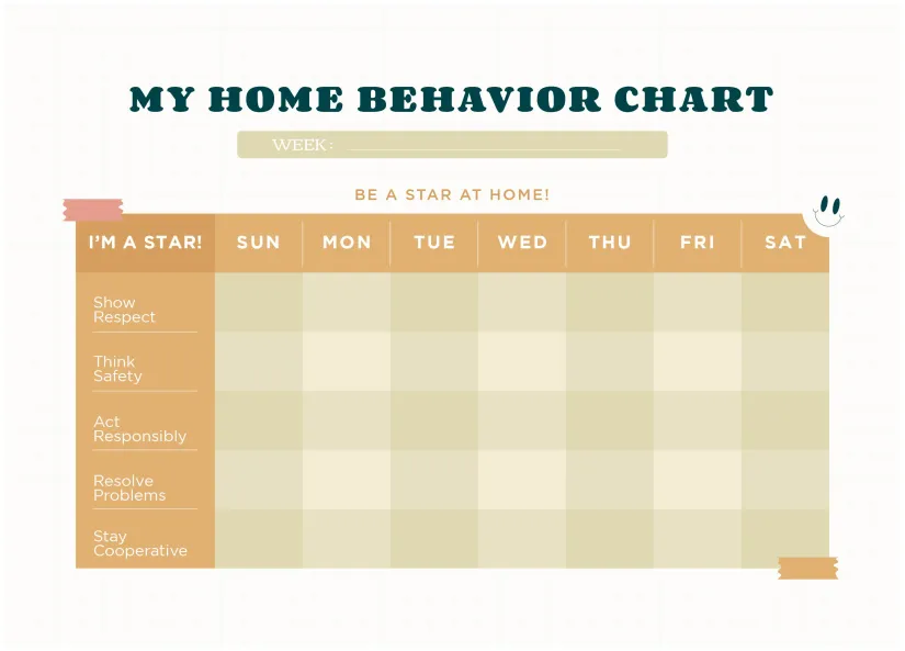 At Home Behavior Chart