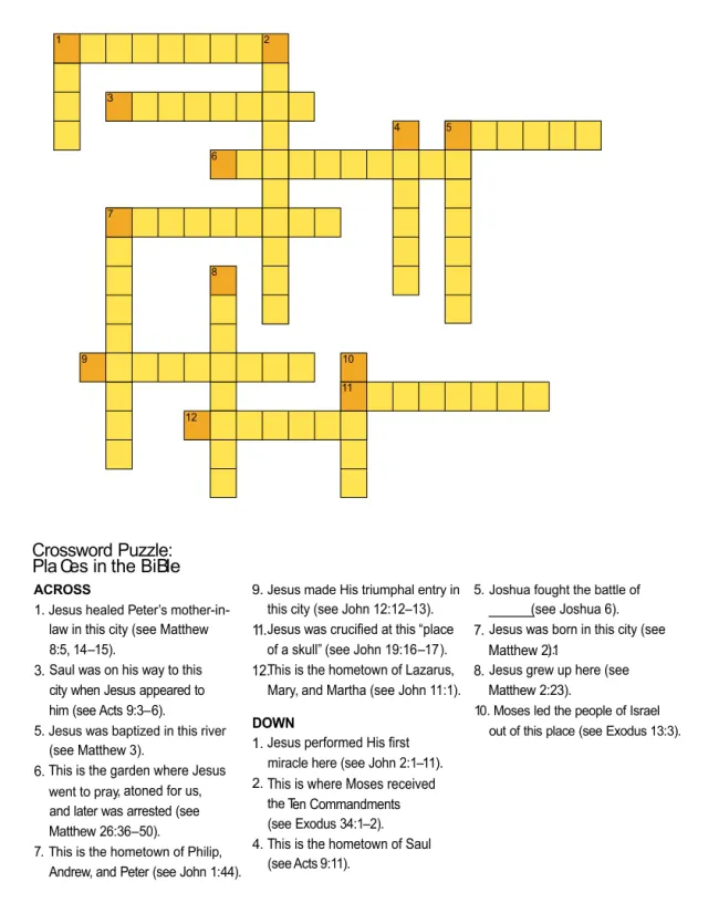 Bible Crossword Puzzles
