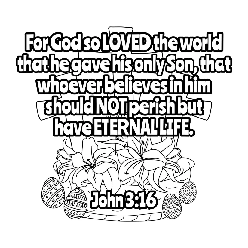 Bible Verse Coloring Pages John 3 16