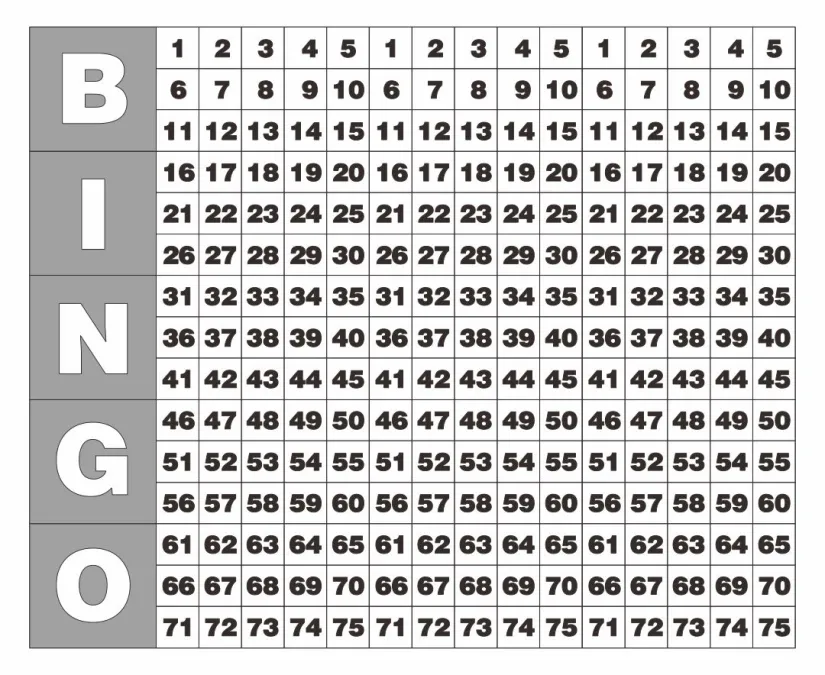 Bingo Caller Card Printable