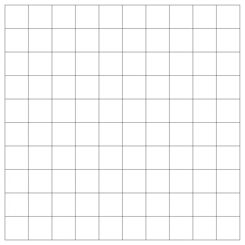 Blank 100 Square Chart
