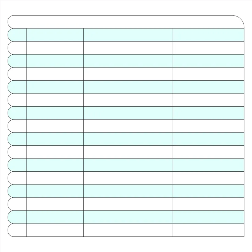 Blank 3 Column Spreadsheet Template