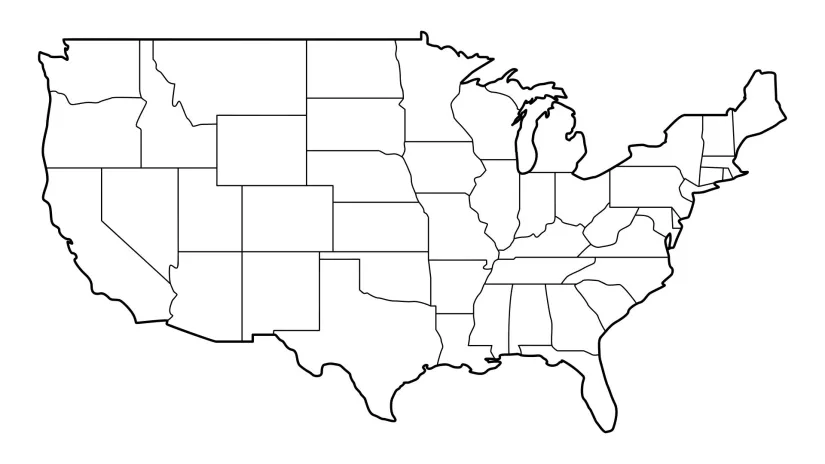 Blank Map Of The United States