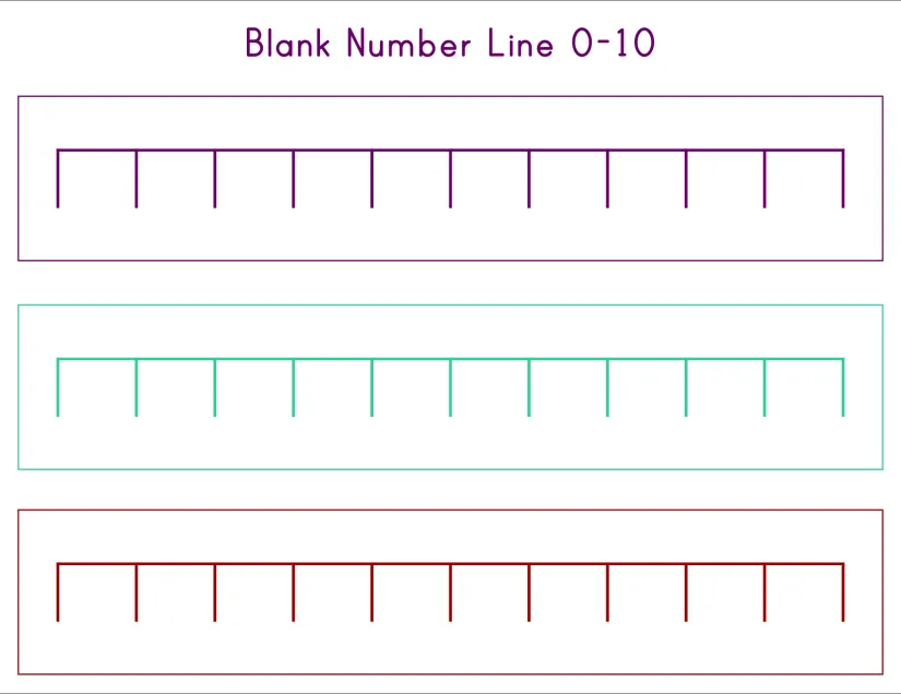 Blank Number Line 10 Intervals