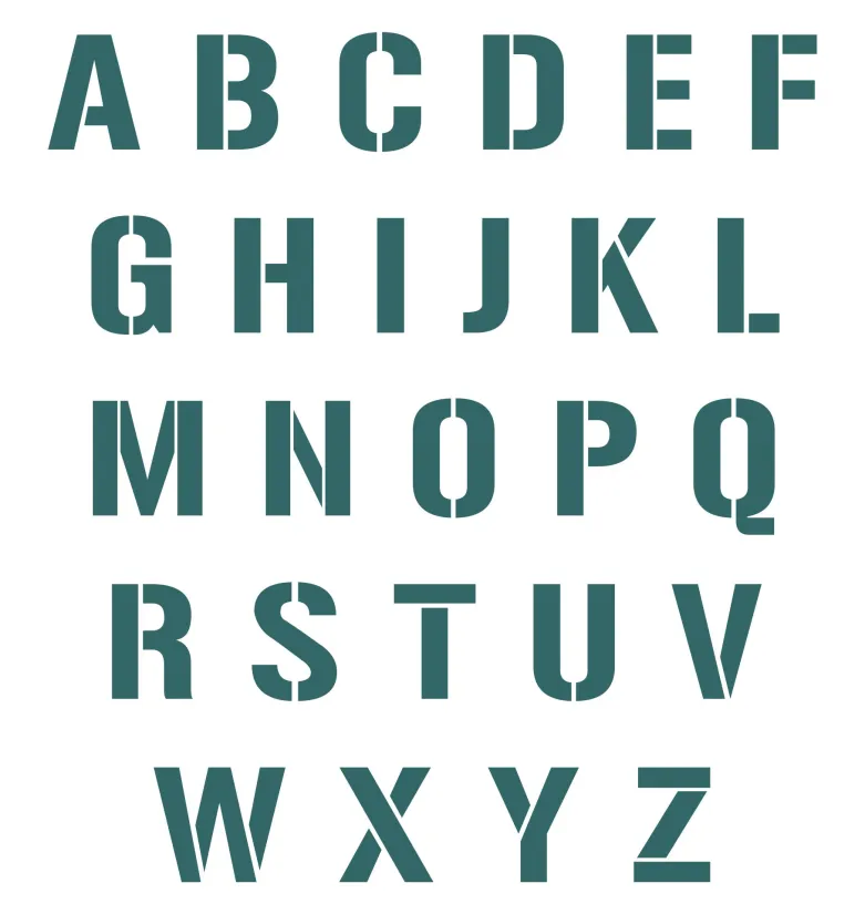 Block Stencil Letters