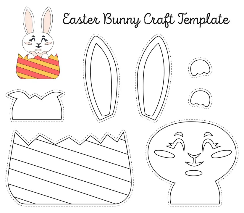 Bunny Craft Printable For Easter Activity