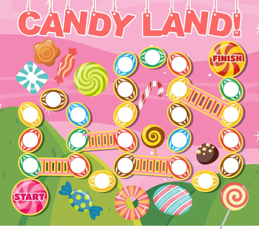Candyland Land Game Board
