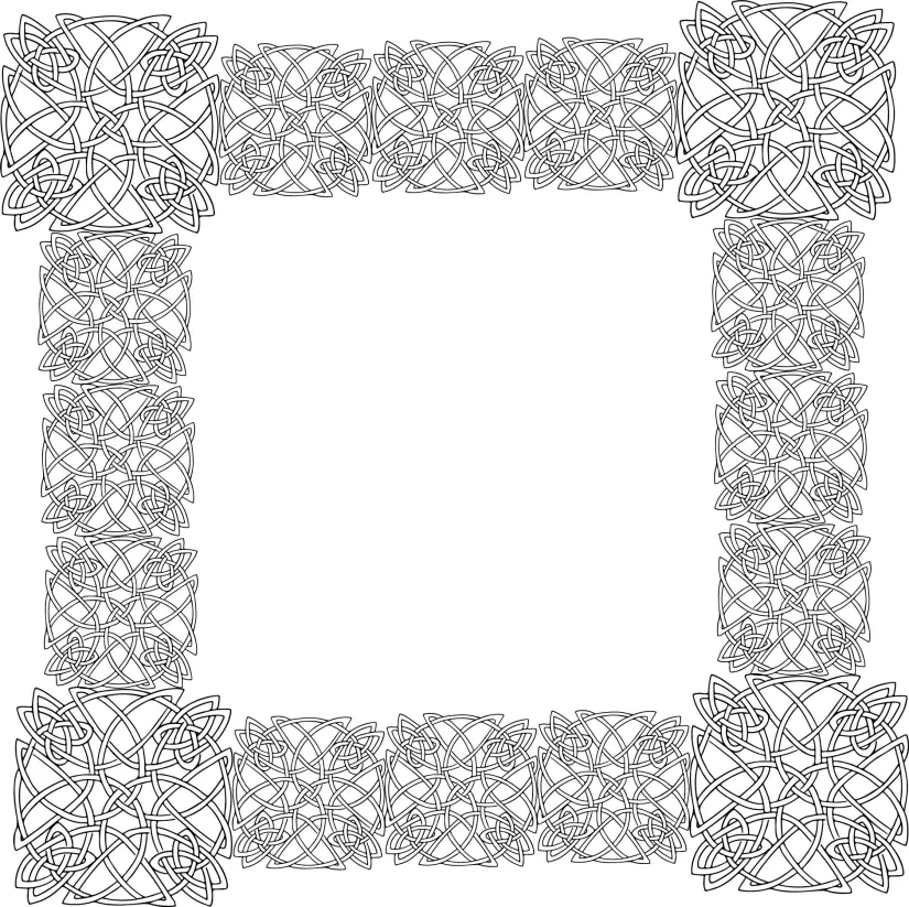 Celtic Frame Coloring Page