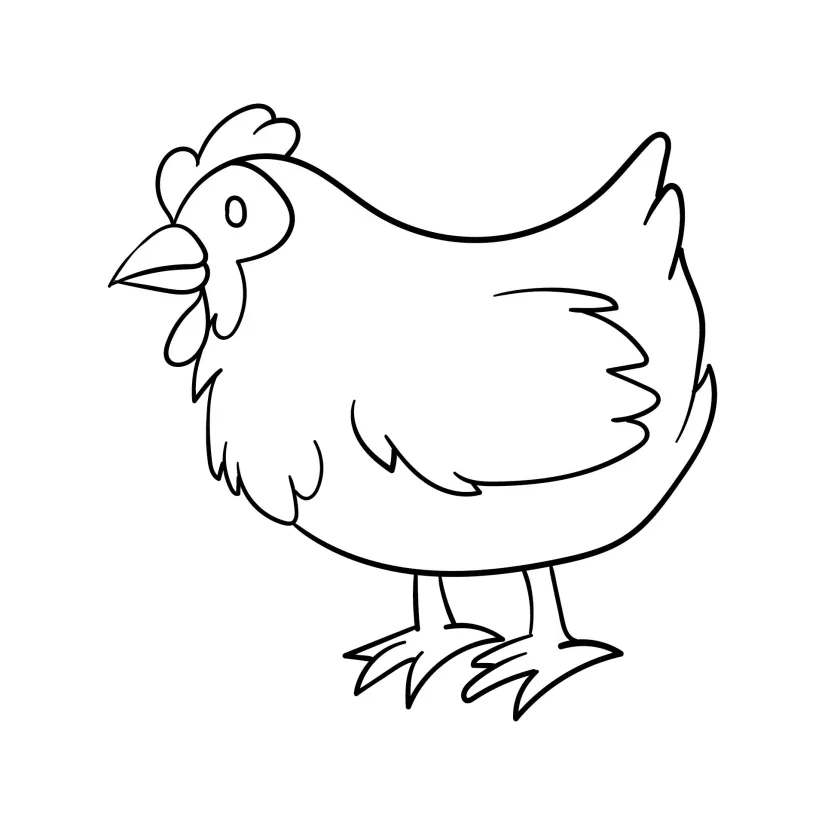 Chicken Stencil Template