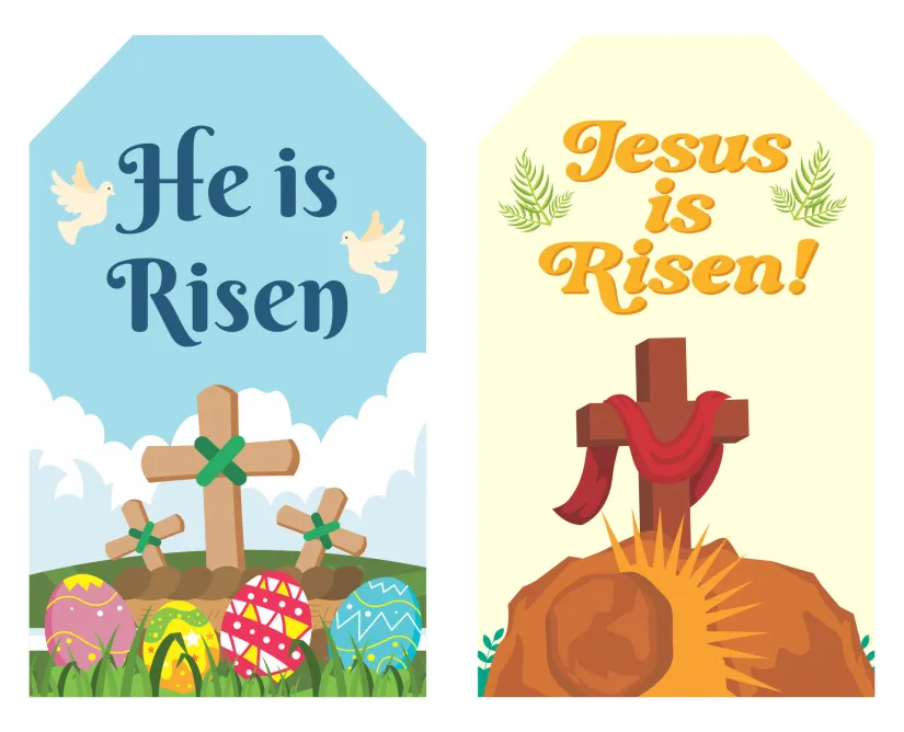 Christ Is Risen Gift Tags Printable Easter