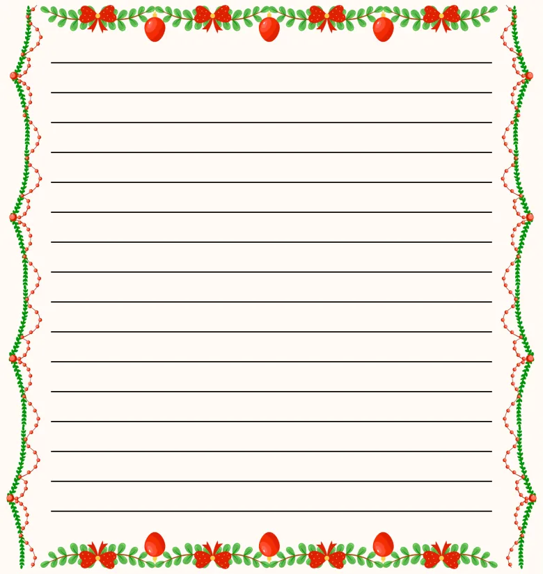 Christmas Border Letter Paper