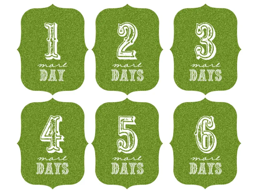 Christmas Countdown Number Printables