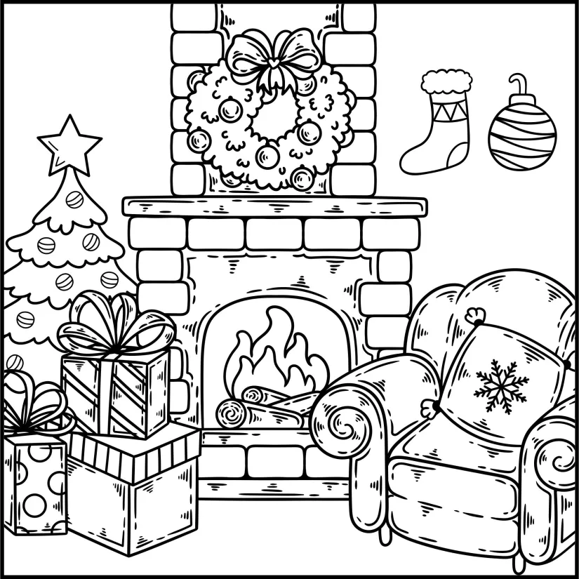 Christmas For Adults Coloring Pages Printable