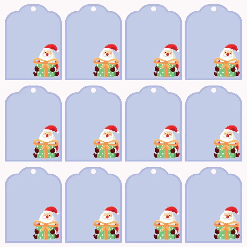 Christmas Gift Tag Shape Templates