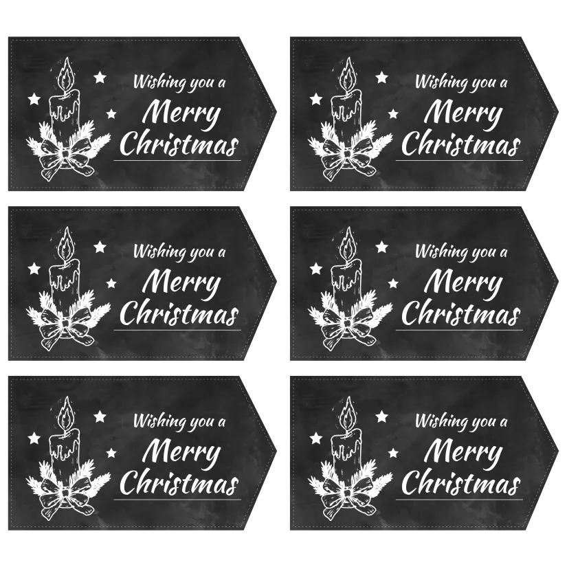 Christmas Gift Tags Chalkboard