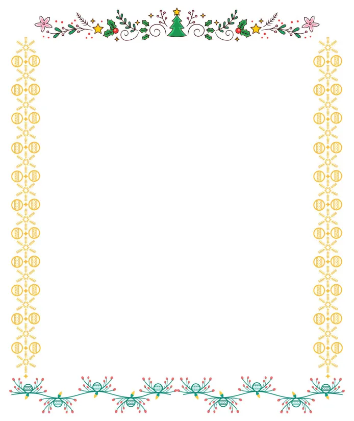 Christmas Holiday Border Paper