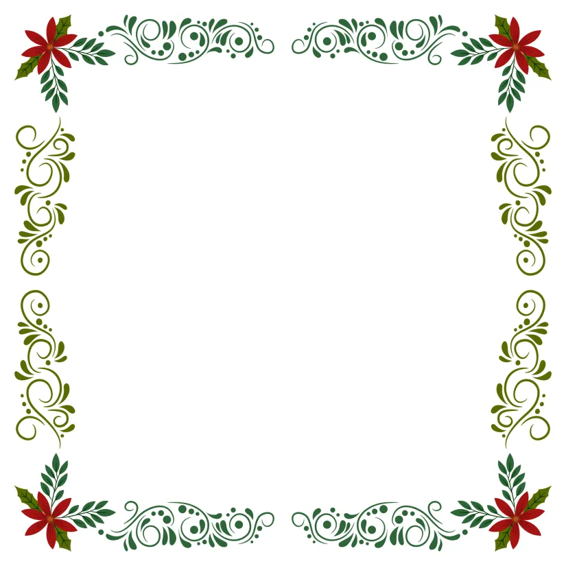 Christmas Holly Border Clip Art
