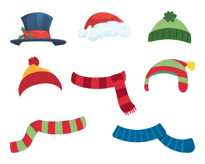 Christmas Snowman Hat & Scarf Template