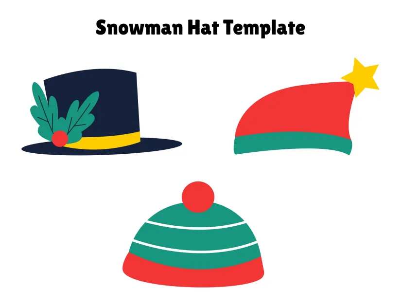 Christmas Snowman Hat Template