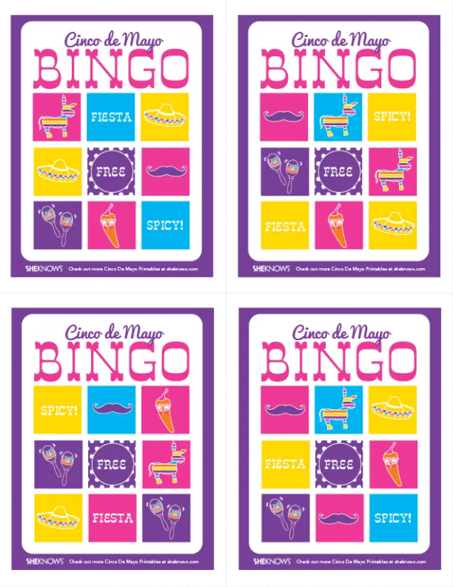 Cinco De Mayo Printable Bingo Games