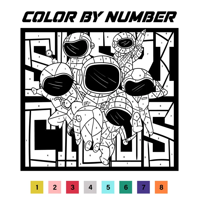 Color by Number Coloring Pages for Adults