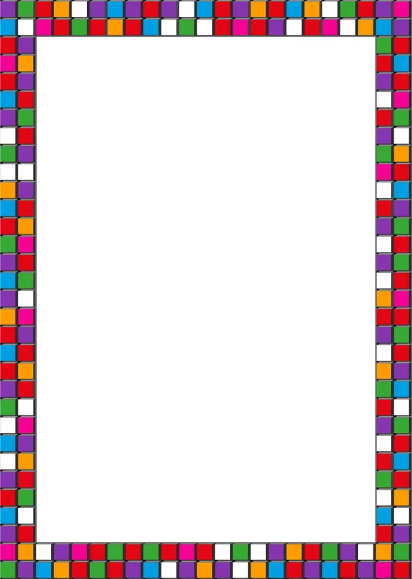 Colorful Border Paper Template