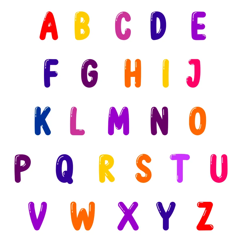 Colorful Bubble Letters Font
