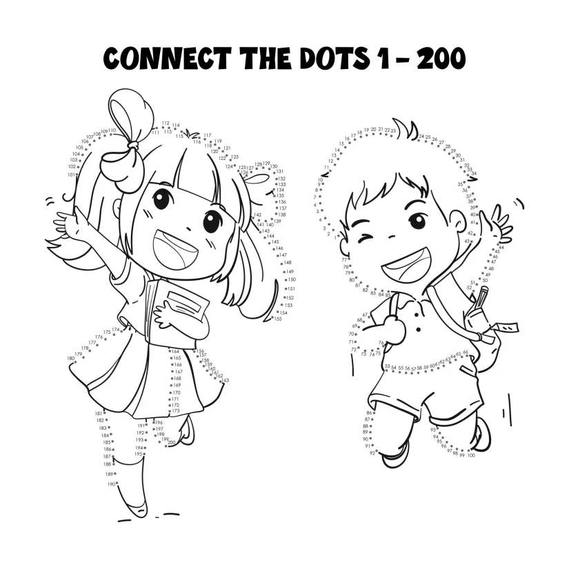 Connect the Dots Printables 1 to 200 Free