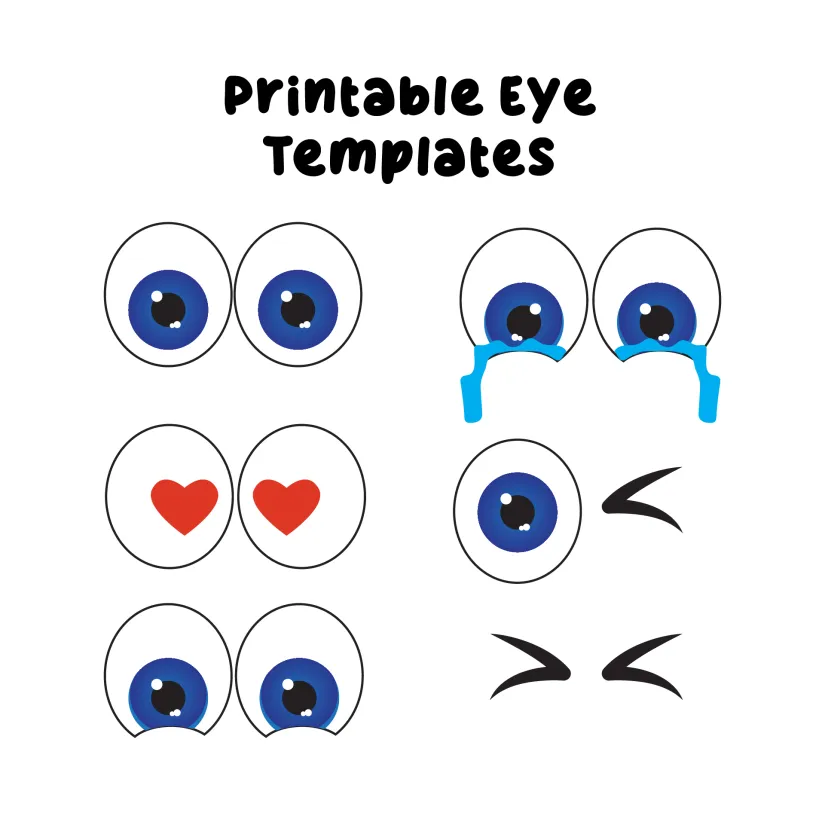 Crafty Creations With Printable Eye Templates