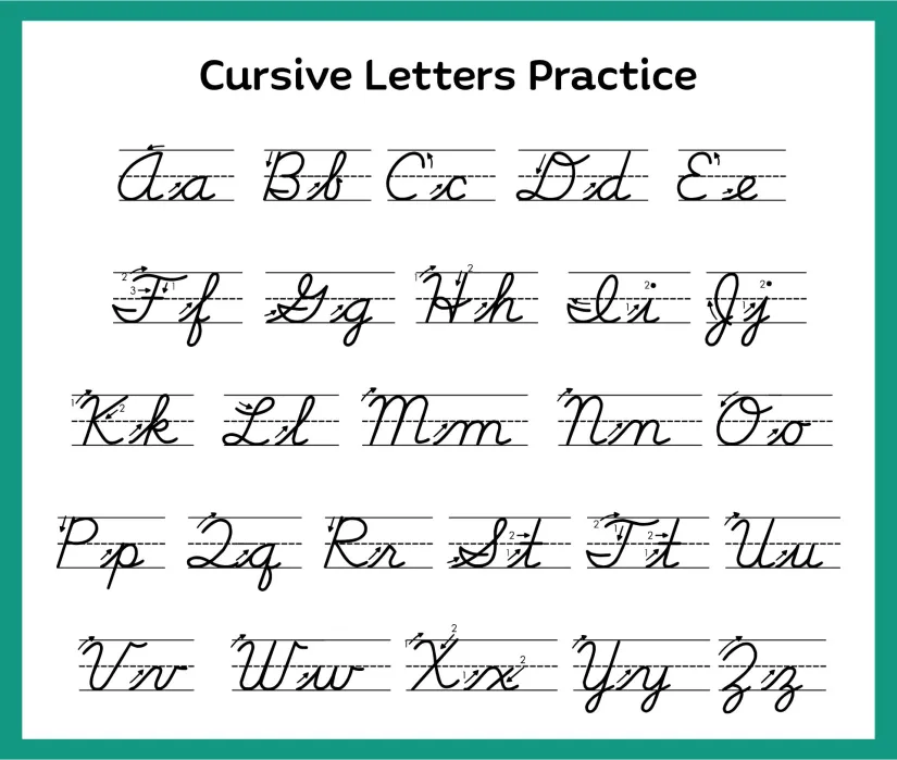 Cursive Letters Practice Pdf