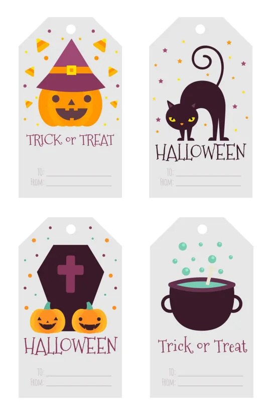 Cute Halloween Printable Gift Tags
