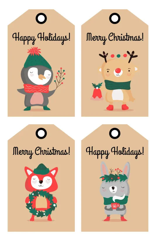 Cute Printable Christmas Gift Tags