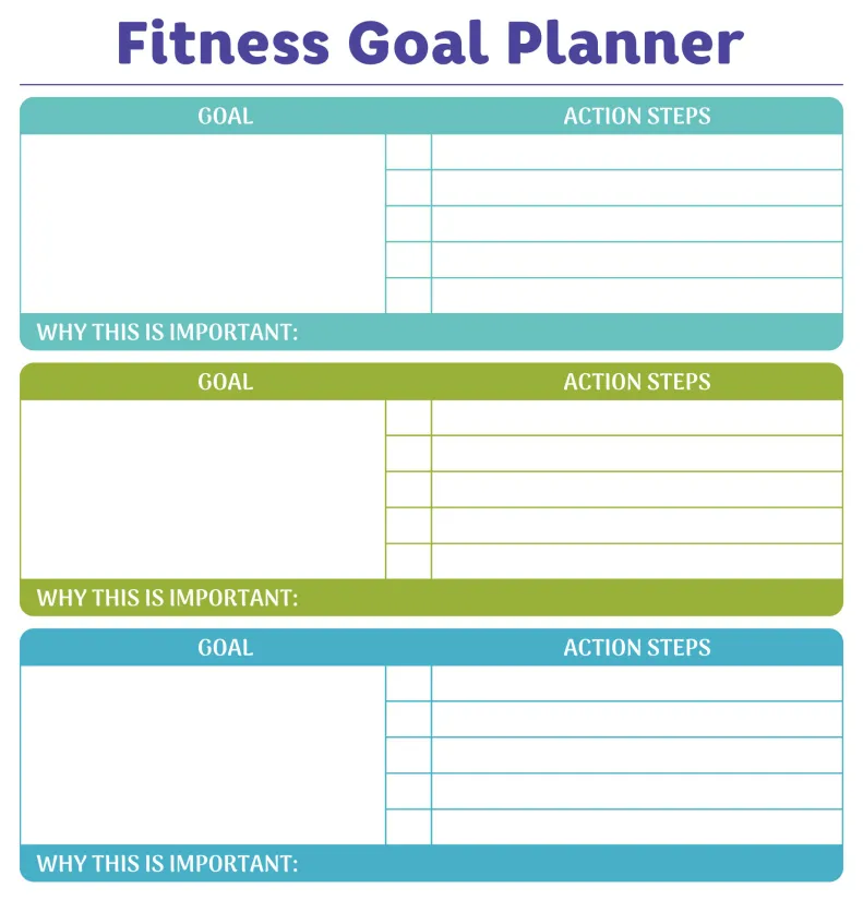Daily Checklists And Fitness Goals Printable
