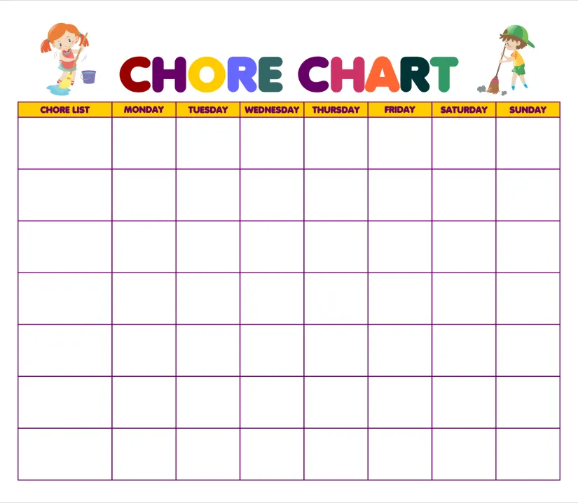 Daily Chores Charts Kids Printables