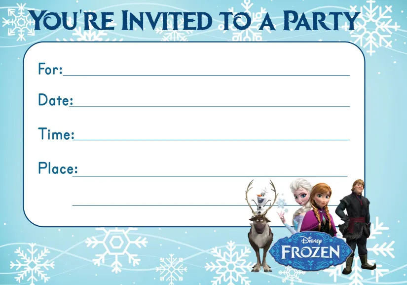Disney Frozen Party Invitations Editable