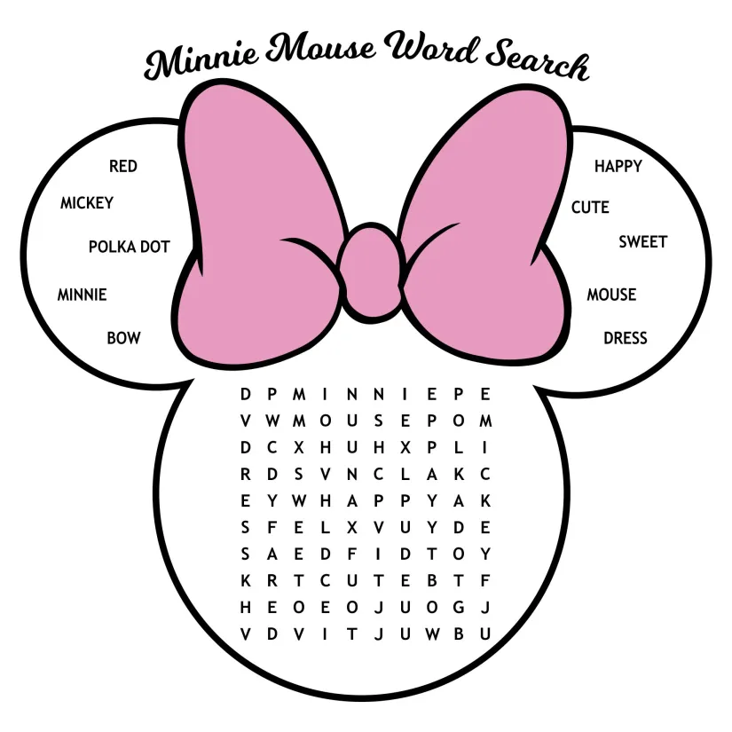 Disney Printable Word Searches