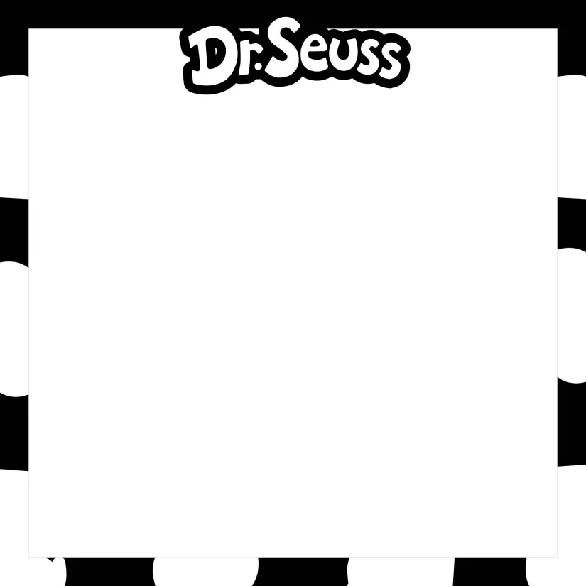 Dr Seuss Border Black And White