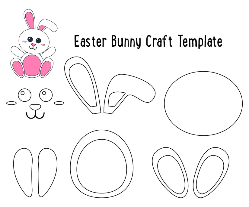 Easter Bunny Printable Craft Template